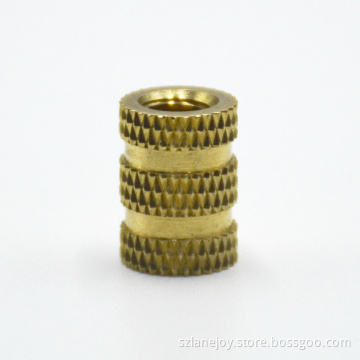m2 straight knurled brass insert